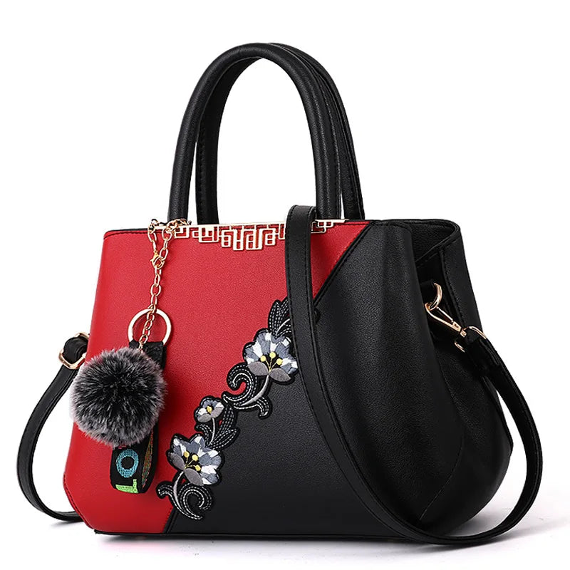 Embroidered Messenger Bags Women Leather Handbags Bags for Women 2021 Sac a Main Ladies Hand Bag Female Hand Bag New