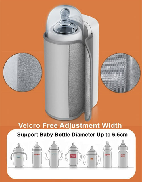 Load image into Gallery viewer, Rechargeable Baby Bottle Warmer 6Levels Temperature Adjustment with Temperature Display Breast Warmer Sleeve Feeding Accessories
