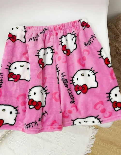 Load image into Gallery viewer, Sanrio Hello Kitty Anime Y2K Kawaii Flannel Pajamas Women&#39;S Warm Woolen Cartoon Casual Home Pants Autumn Winter Fashion Trousers
