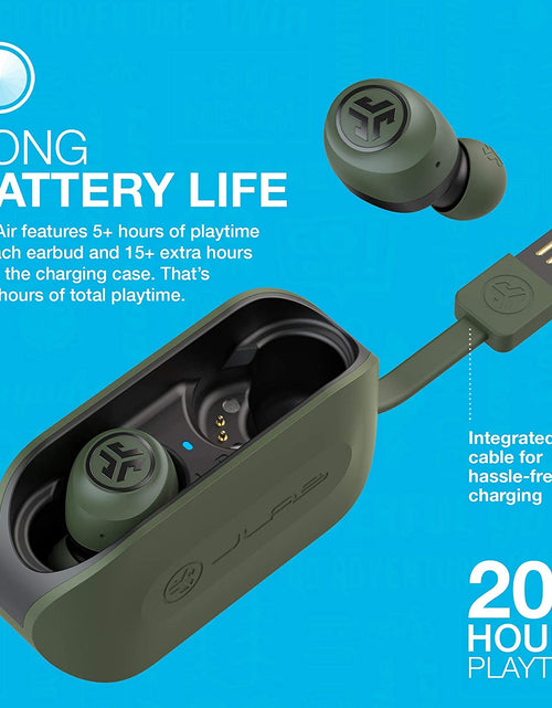 Load image into Gallery viewer, Go Air True Wireless Bluetooth Earbuds + Charging Case | Green | Dual Connect | IP44 Sweat Resistance | Bluetooth 5.0 Connection | 3 EQ Sound Settings:  Signature, Balanced, Bass Boost
