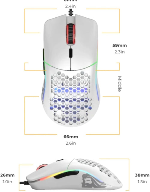 Load image into Gallery viewer, Model O Gaming Mouse, Matte White (Go-White)
