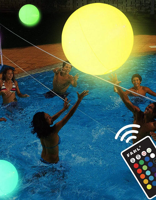 Load image into Gallery viewer, Pool Toys, LED Beach Ball Toy with 16 Color Changing Lights, Pool Games Beach Party Outdoor Games for Teens Adults Family, Glow in the Dark Party Supplies (1PC)
