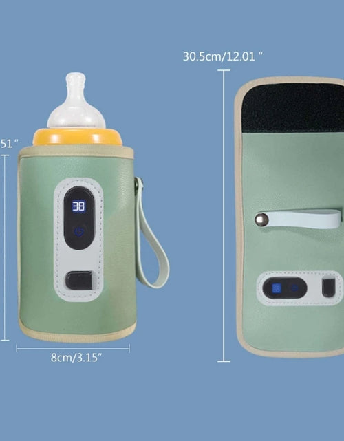 Load image into Gallery viewer, USB Milk Bottle Warmer Infant Bottle Portable Heat Keeper Formula Milk Travel Heating Sleeve for Baby Nursing Bottles
