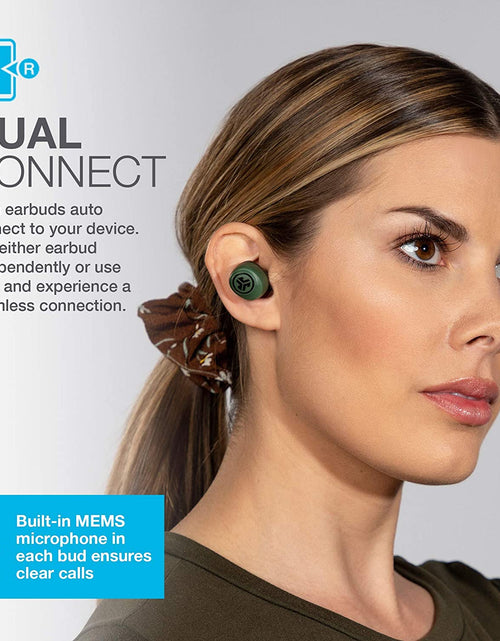 Load image into Gallery viewer, Go Air True Wireless Bluetooth Earbuds + Charging Case | Green | Dual Connect | IP44 Sweat Resistance | Bluetooth 5.0 Connection | 3 EQ Sound Settings:  Signature, Balanced, Bass Boost
