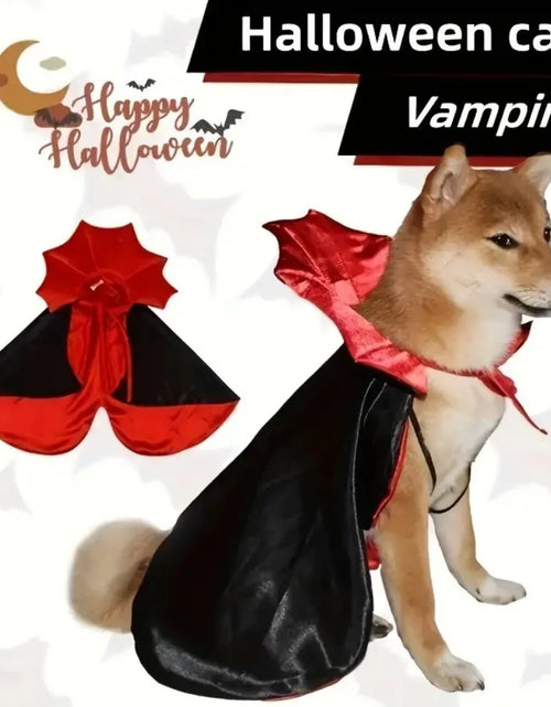 Load image into Gallery viewer, Medium Dog Halloween Costumes, Halloween Dog Vampire Cloak Costume Dog Devil Costume Pet Halloween Costume
