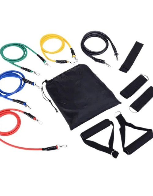 Load image into Gallery viewer, 11Pcs/Set Pull Rope Resistance Bands Portable Fitness Equipment Ankle Strap Chest Expander Elastic Exercise Band Set Latex Tubes
