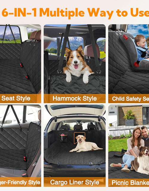 Load image into Gallery viewer, Dog Car Seat Cover for Back Seat, 100% Waterproof Dog Car Hammock with Mesh Window, Anti-Scratch Nonslip Durable Soft Pet Dog Seat Cover for Cars Trucks and SUV
