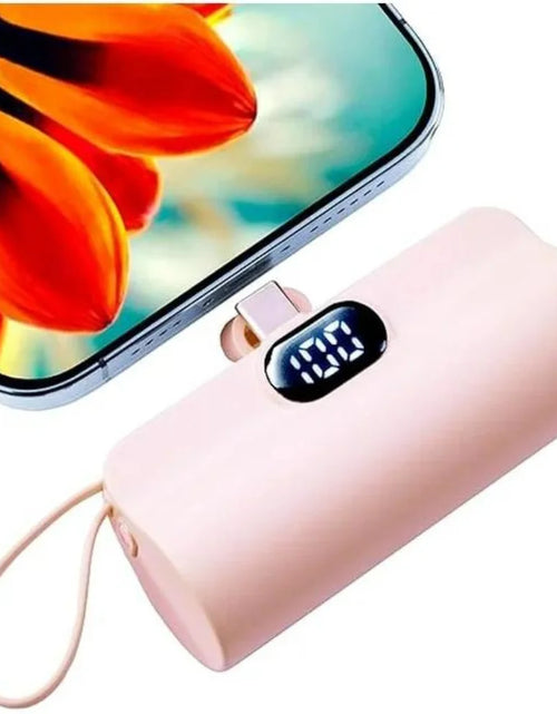 Load image into Gallery viewer, Mini Power Bank,Capsule Power Phone Charger 5500Mah,Portable Charger with Dual USB-C Ports for Iphone 15/15 Plus/15 Pro/15 Pro Max/Android Phone/Samsung/Moto/Lg Etc (Black)
