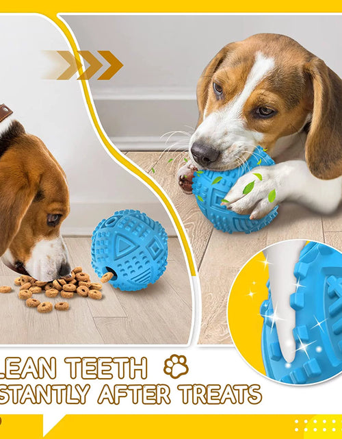 Load image into Gallery viewer, Dog Balls Treat Dispensing Dog Toys, Dog Toys for Aggressive Chewers Large Breed, Nearly Indestructible Squeaky Dog Chew Toys for Large Dogs, Natural Rubber Dog Puzzle Toys, Tough IQ Dog Treat Balls
