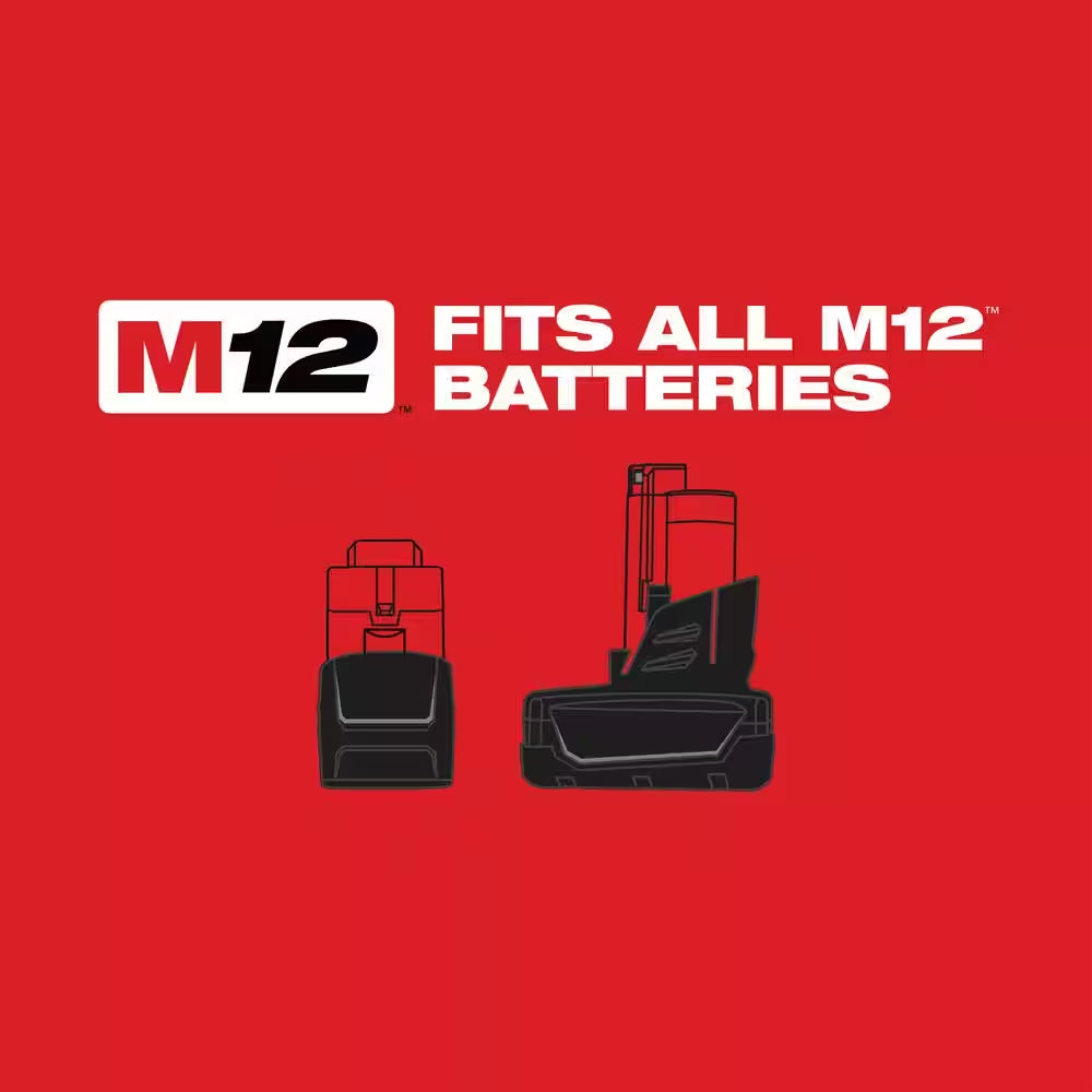 M12 12V Lithium-Ion Cordless Combo Kit (5-Tool) with Two 1.5Ah Batteries, Charger & Tool Bag