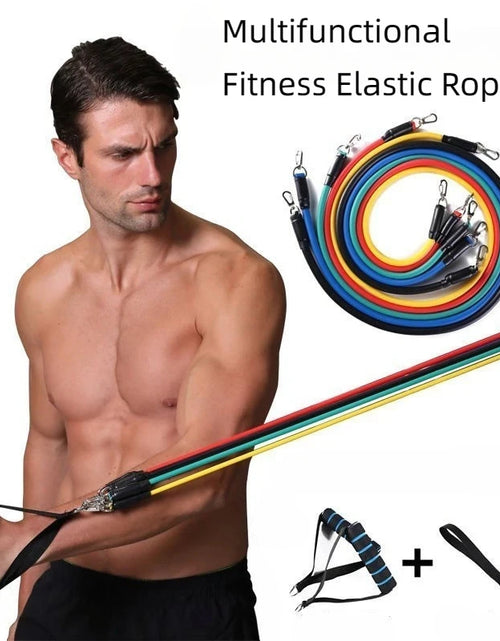 Load image into Gallery viewer, 11Pcs/Set Pull Rope Resistance Bands Portable Fitness Equipment Ankle Strap Chest Expander Elastic Exercise Band Set Latex Tubes
