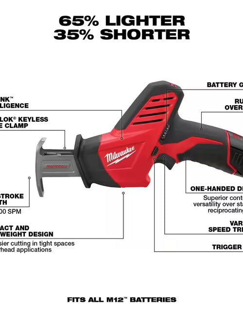 Load image into Gallery viewer, M12 12V Lithium-Ion Cordless Combo Kit (5-Tool) with Two 1.5Ah Batteries, Charger &amp; Tool Bag
