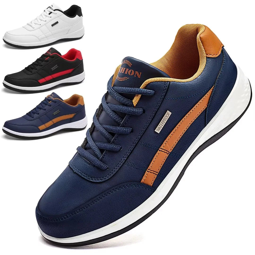 Mens Shoes Fashion Running Sneaker Casual Leather Sport Shoes Breathable Comfortable Walking Shoes