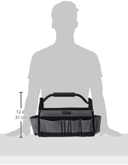 Load image into Gallery viewer, 15&quot; Collapsible Tool Tote, Grey and Black Tool Tote Bag, 22015
