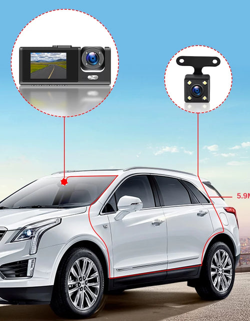 Load image into Gallery viewer, 2&quot; Car Dual Camera Dash Cam Front and Backup 1080P Driving Recorder DVR 150° Wide Angle Night Vision Loop Recording
